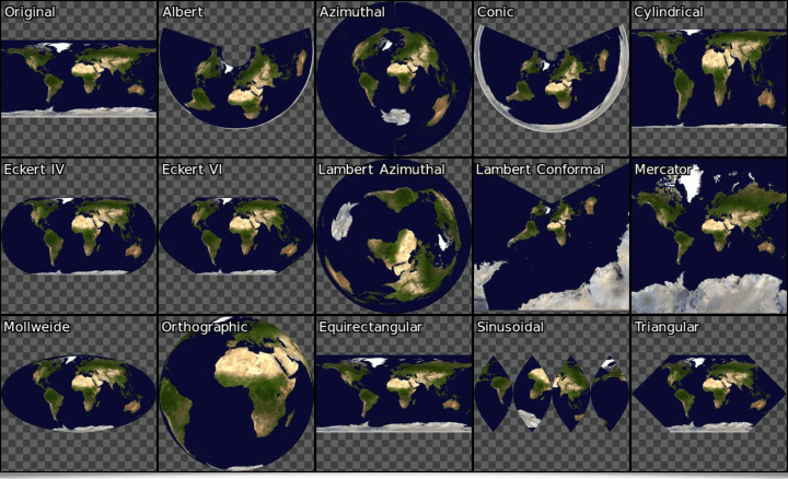 Filters in the 'Map Projection' category