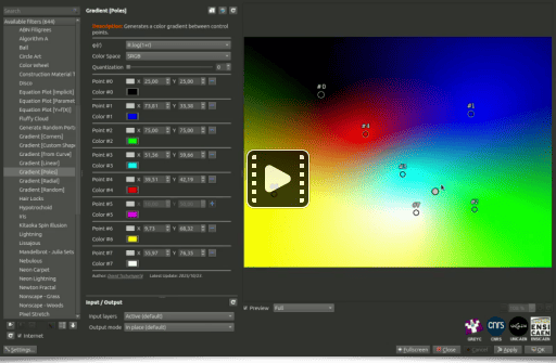Rendering/Gradients (Poles) Filter (G'MIC-Qt)