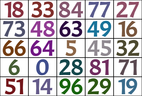repeat 100 { 0 t. $>,0,0,${"font acme,96"},1,${"rgb 100,245"} } a z,0.5 autocrop 0 frame xy,4,0 frame xy,1,255 s z negate arrange VVVVHHHH!!!!!HHHH!!!!!HHHH!!!!!HHHH!!!!!HHHH!!!!!