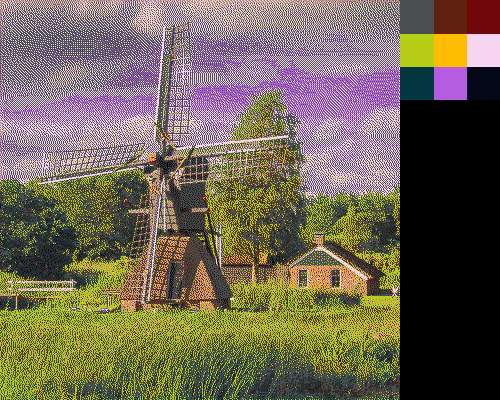 Colorized windmill