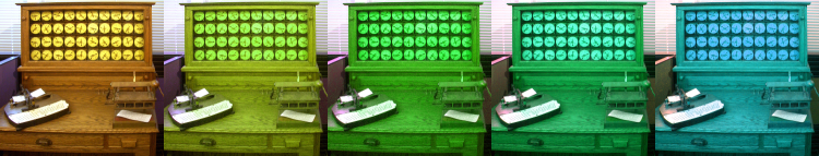 images/hollerith.png -rs 50%,,5 -store smallcounter -repeat 5 -input $smallcounter -adjust_colors. 0,0,0,{20*$>} -done -append x