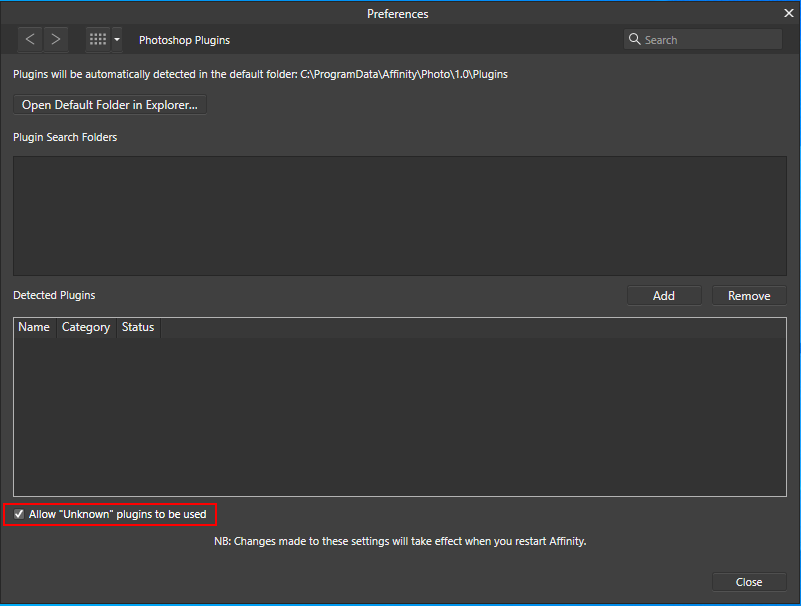 Plug-ins folder after install Plug-ins folder after install