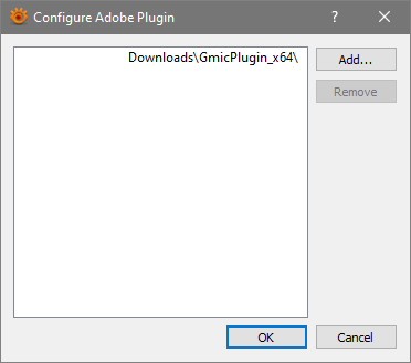After configuring the Adobe Plugin dialog After configuring the Adobe Plugin dialog